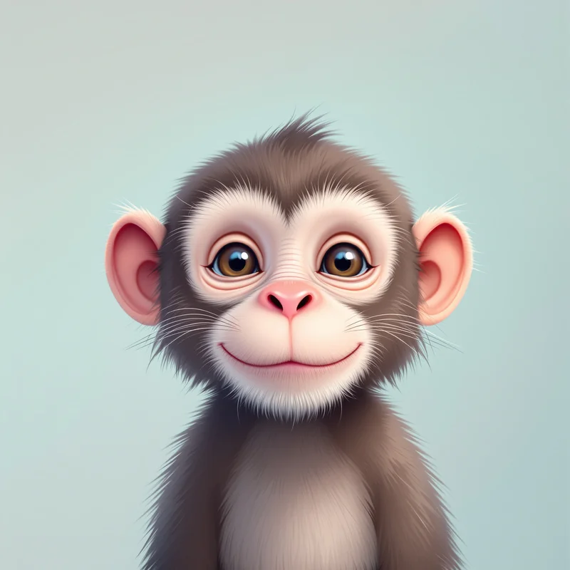 bright monkey PFP profile image with colorful aesthetic lighting for social media avatar