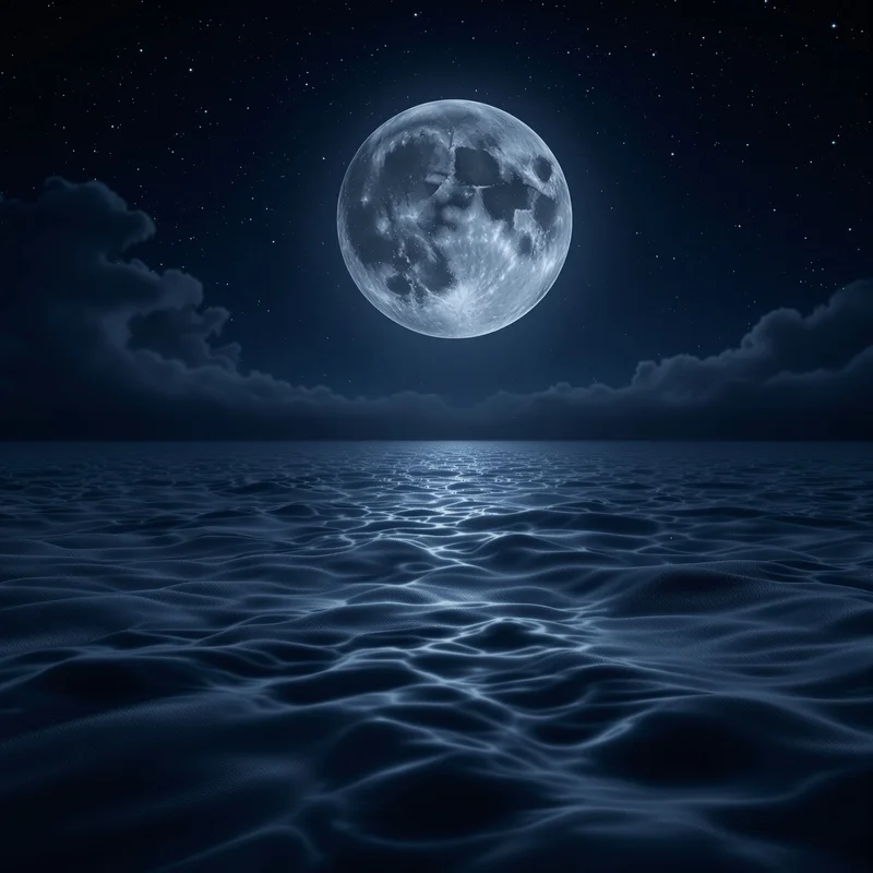 Calm silver moon background