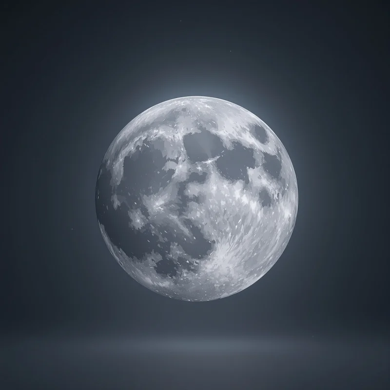 Calm silver moon background