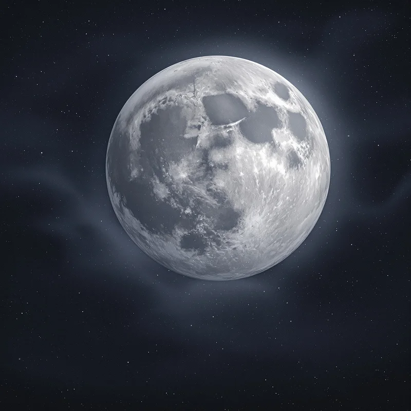 Calm silver moon background