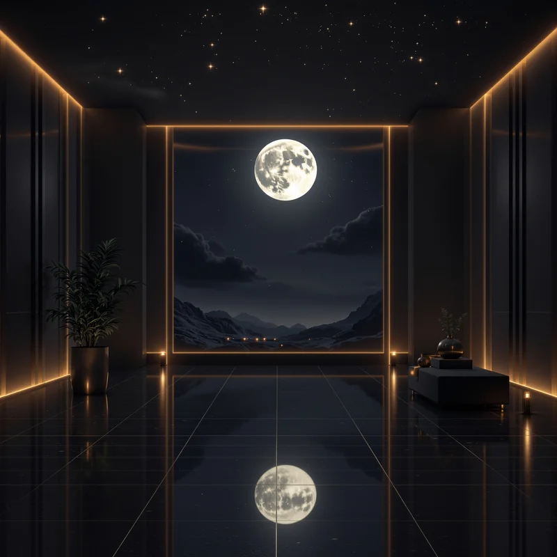 Eternal distant moon background