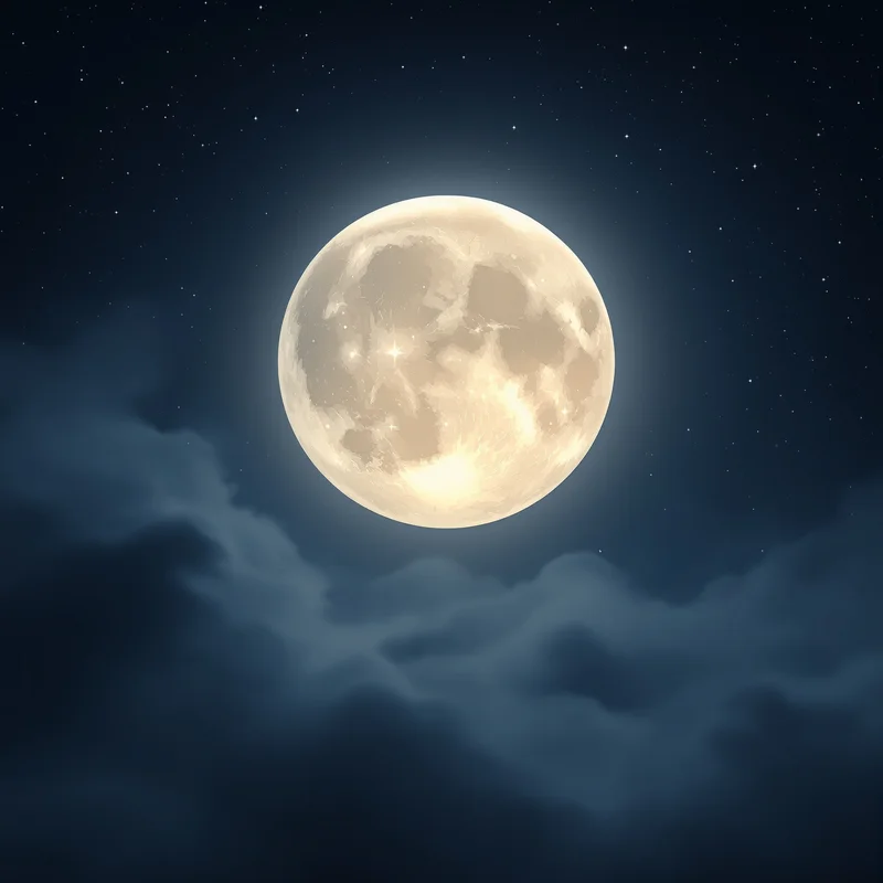 Gentle misty moon background