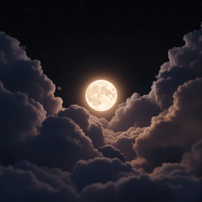 Luminous soft moon background