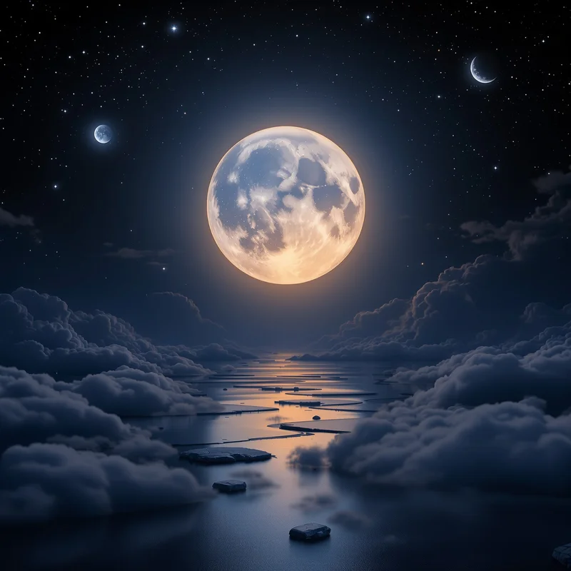 Luxury mystic moon background