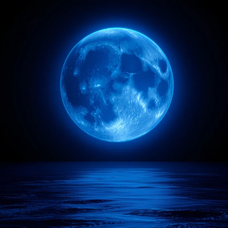 Royal blue moon background