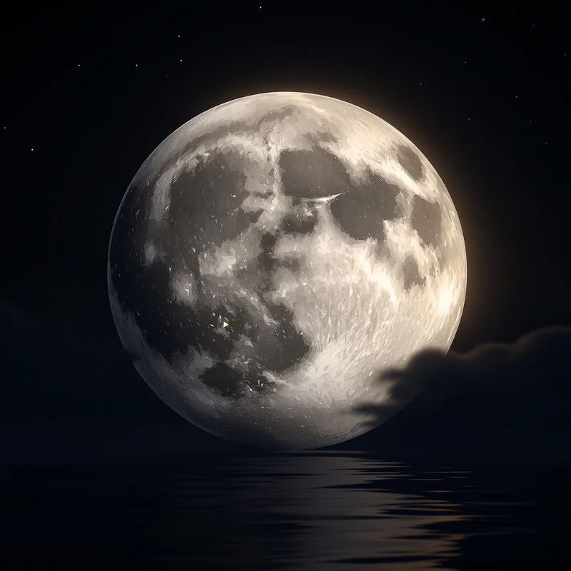 Warm silver moon background