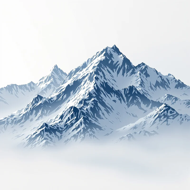 Calm silhouette mountain background