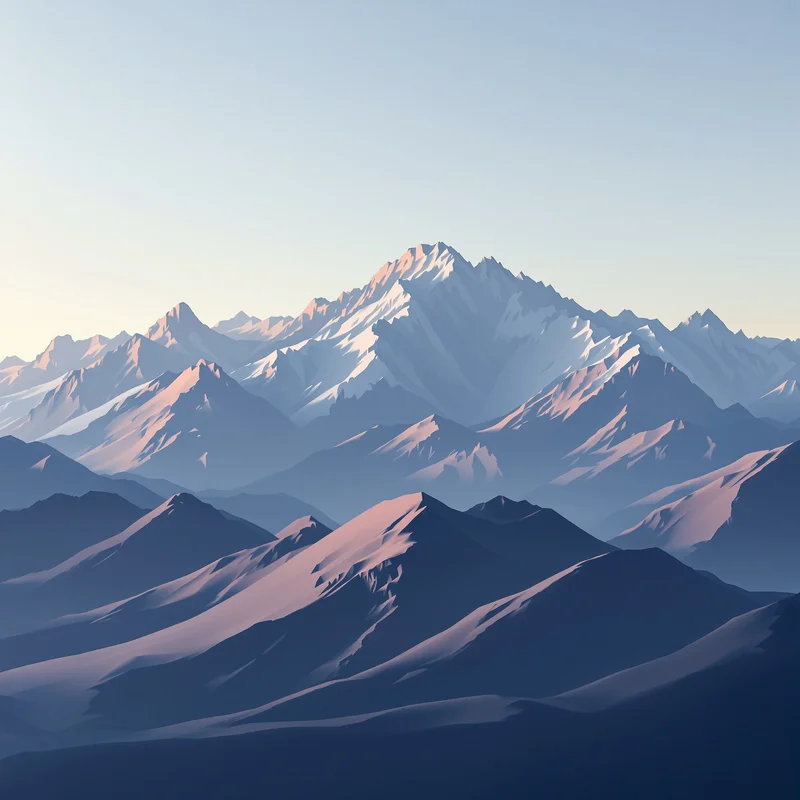 Calm silhouette mountain background