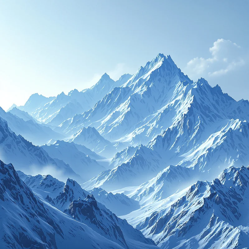 Dreamy blue mountain background