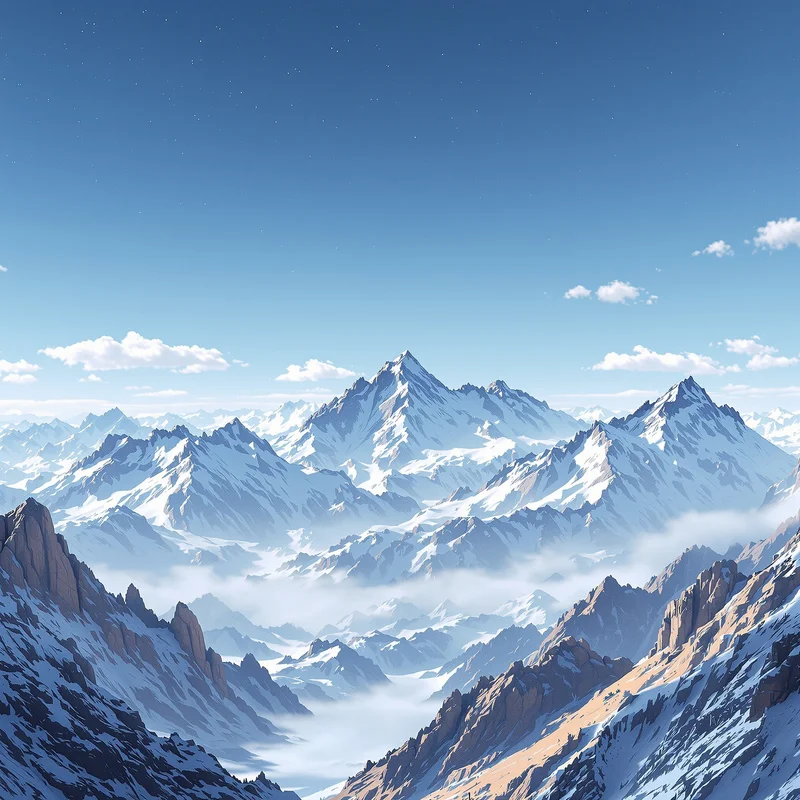Eternal distant mountain background