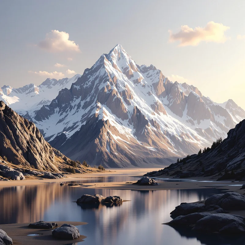 Eternal minimal mountain background
