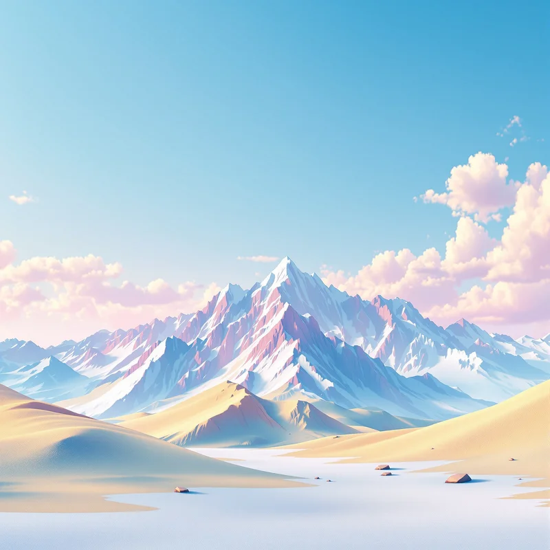 Fresh distant mountain background