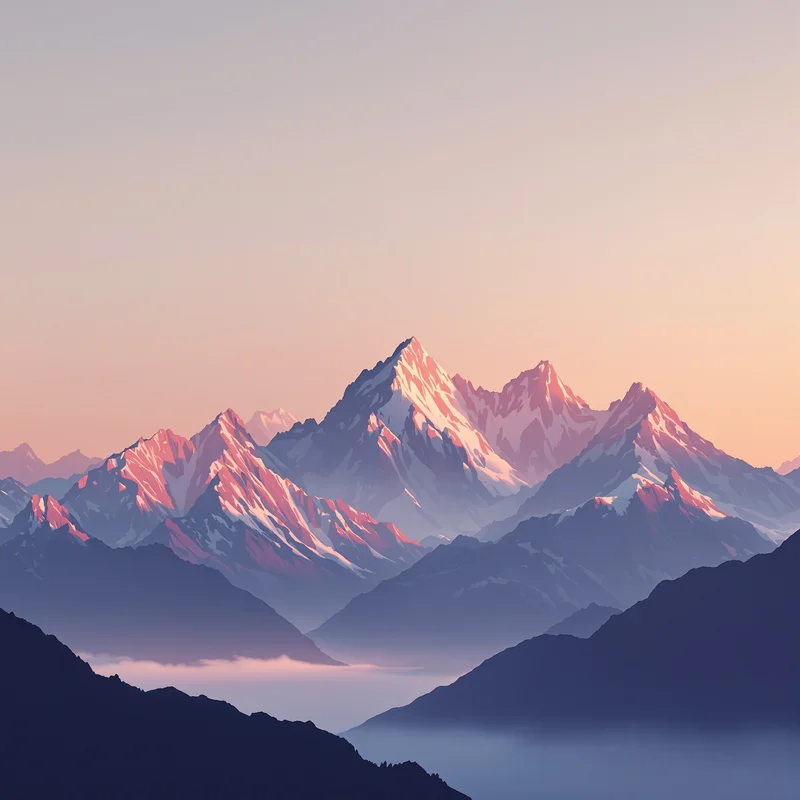 Gentle silhouette mountain background