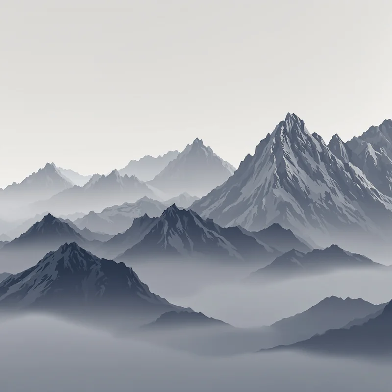 Luxe silhouette mountain background