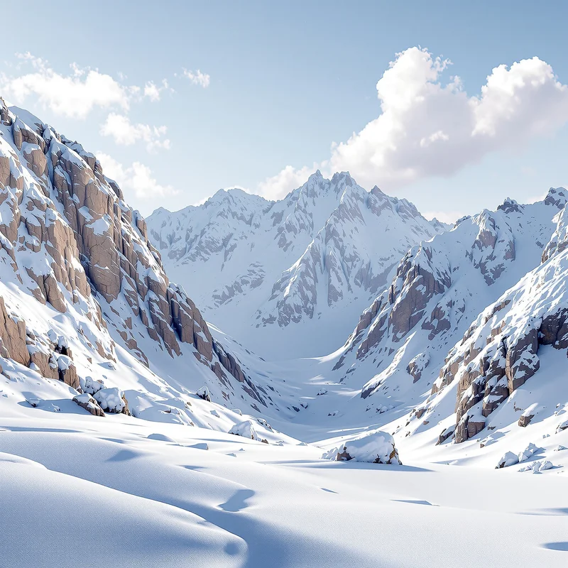 Luxury snow mountain background