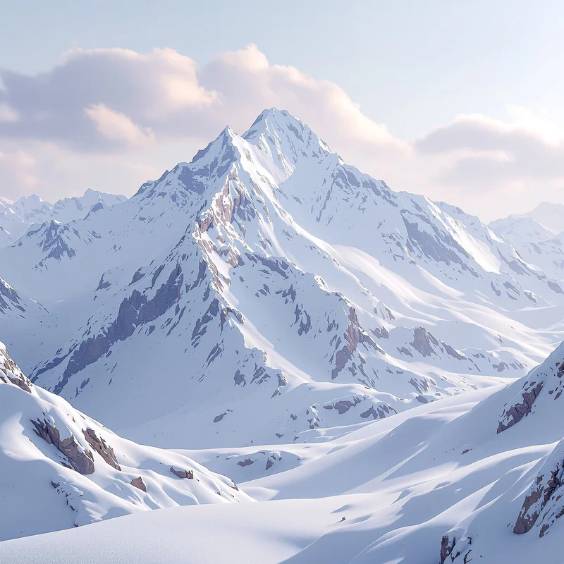 Luxury snow mountain background