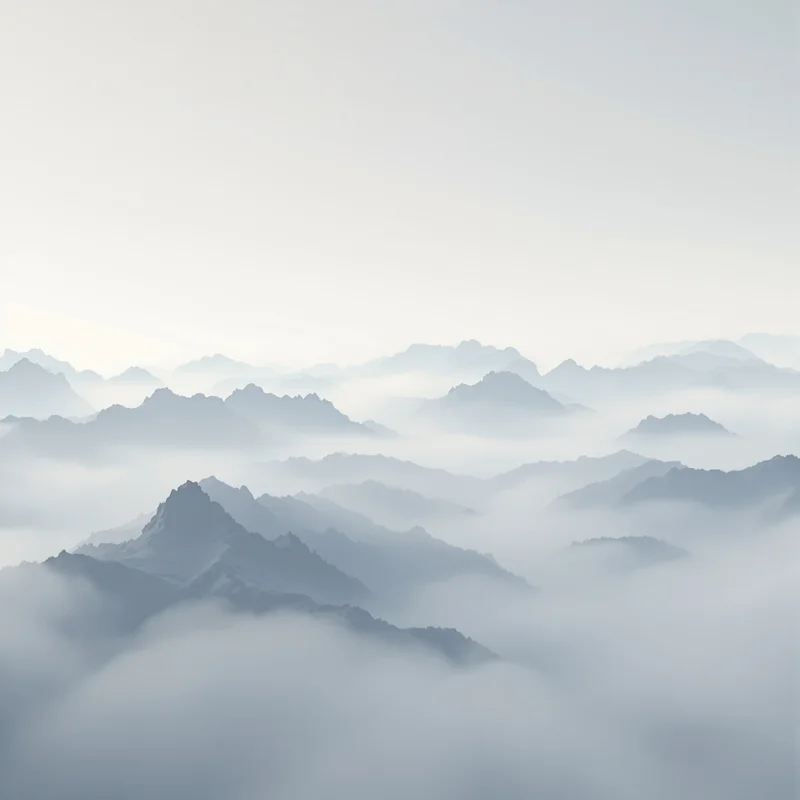 Signature foggy mountain background