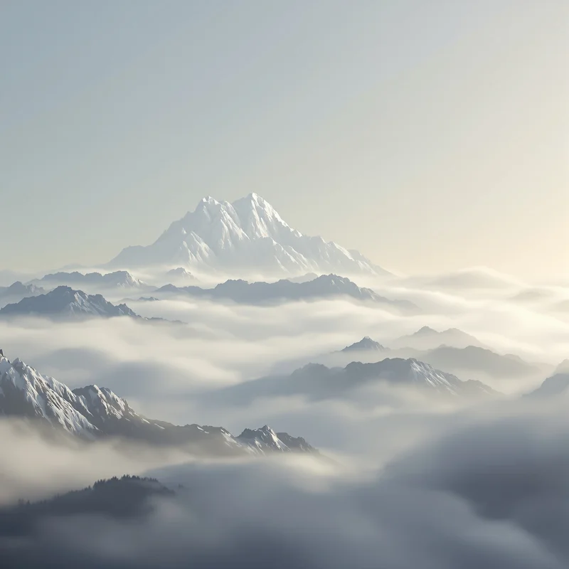 Soft foggy mountain background
