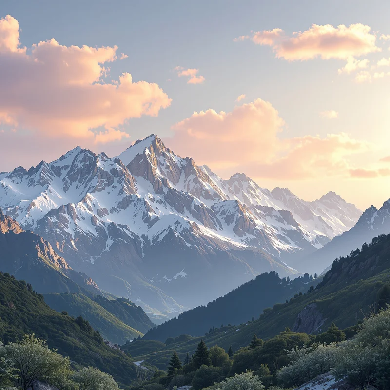 Studio distant mountain background
