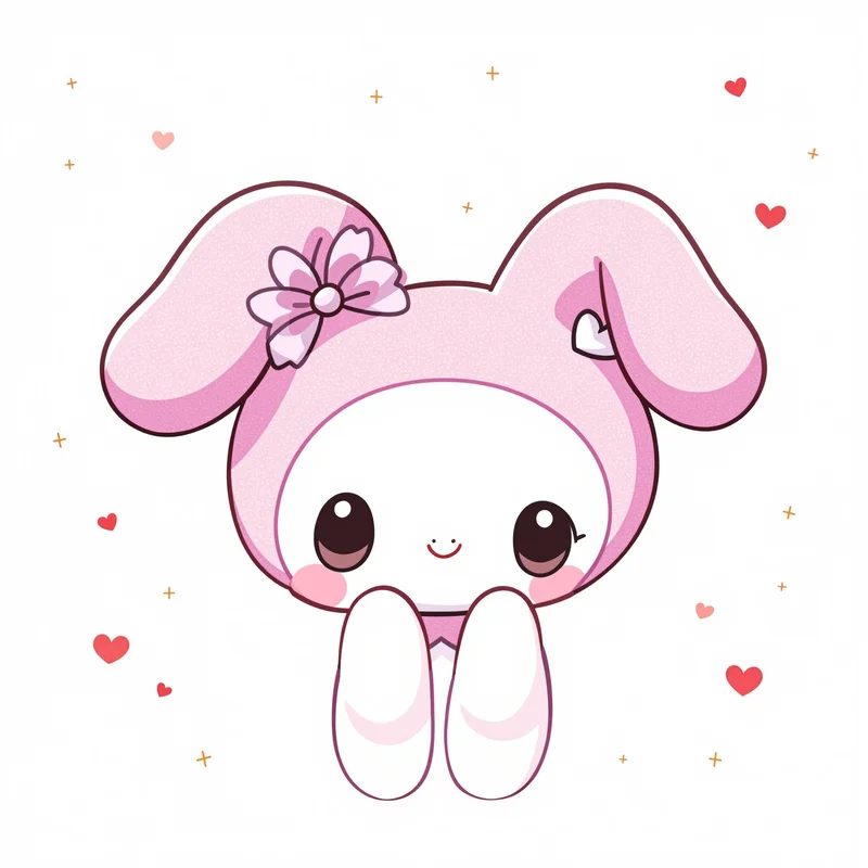 Cute Bunny My Melody PFP square kawaii avatar