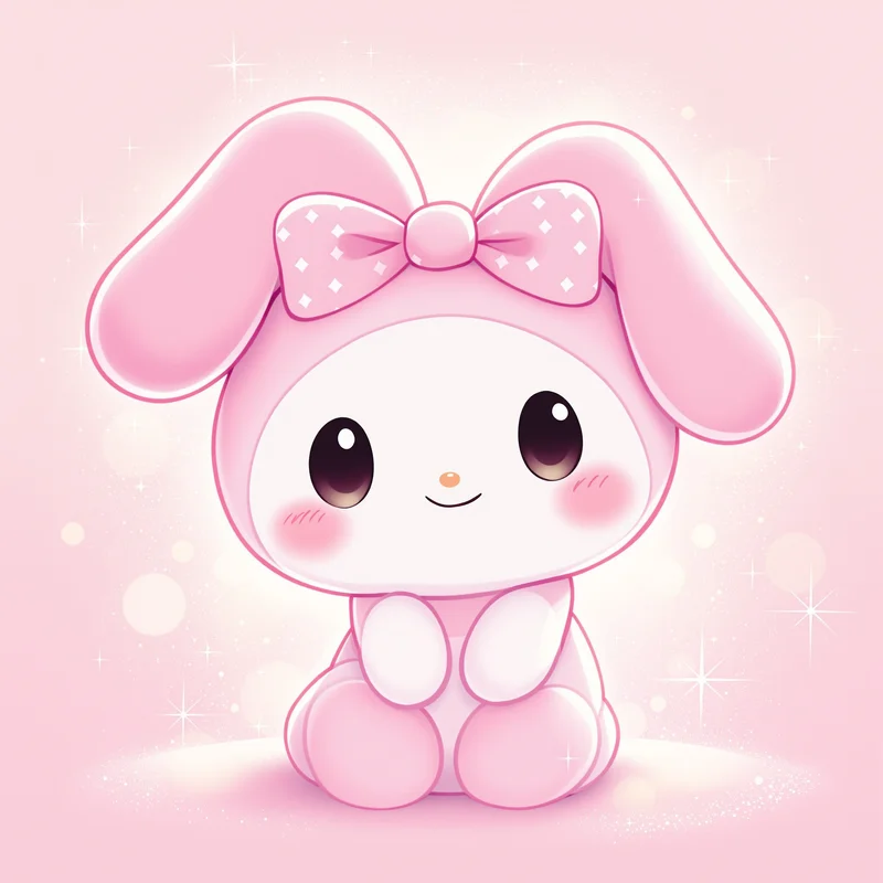 Melody Glow My Melody PFP glowing pastel avatar