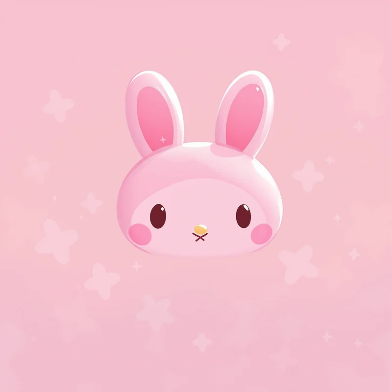 minimal pink my melody pfp with clean pastel softness