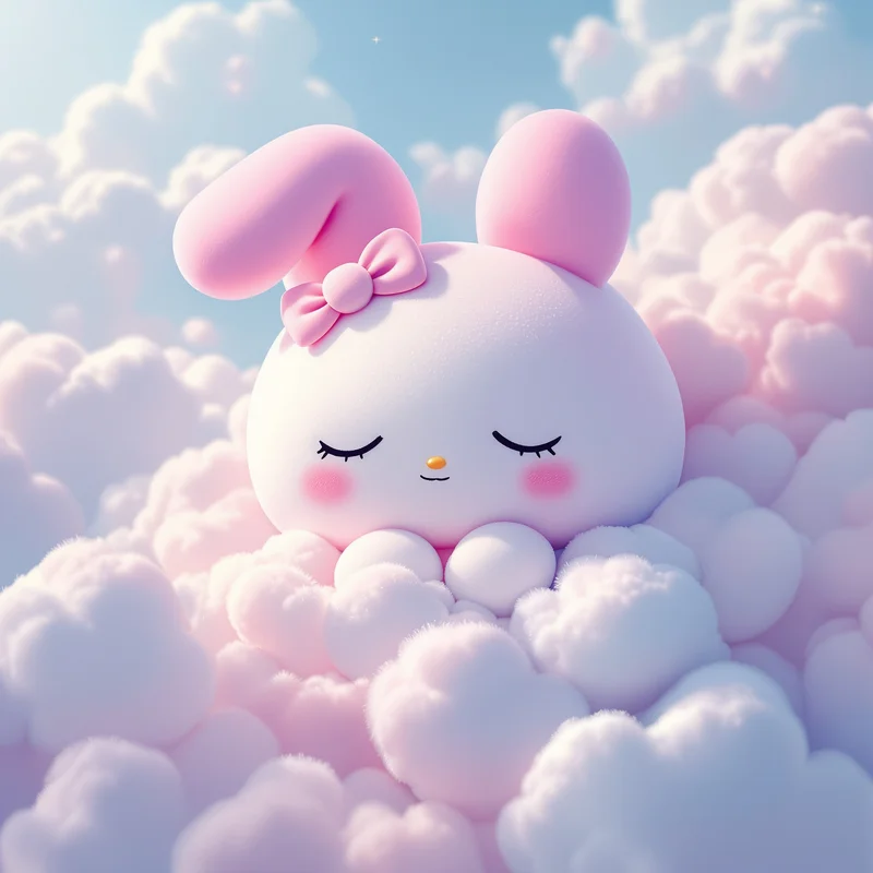 Pastel Sparkle My Melody PFP sparkle portrait avatar