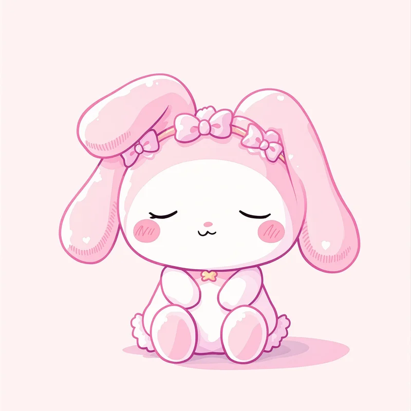 Rosy Ribbon My Melody PFP ribbon portrait avatar