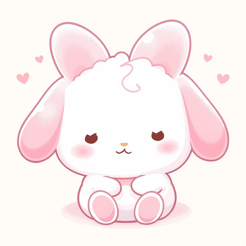 Soft Bunny Glow My Melody PFP warm kawaii avatar