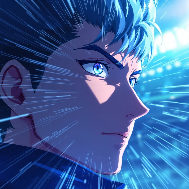 Nagi Blue Lock avatar portrait with effortless prodigy personality and memorable presence