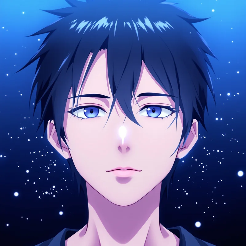 Blue Lock Seishiro Nagi profile picture with calm genius expression sharp lighting avatar composition