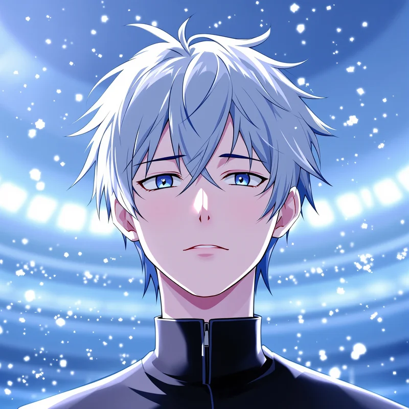 Blue Lock Seishiro Nagi profile picture with relaxed confident look minimal anime portrait design
