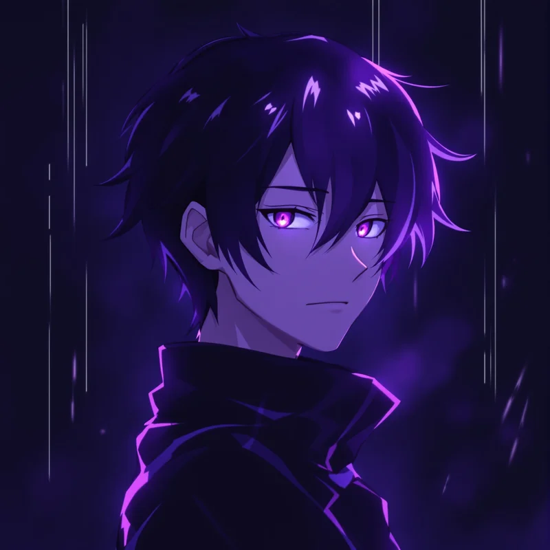 anime Nagi PFP avatar portrait with cool composed personality high contrast anime illustration