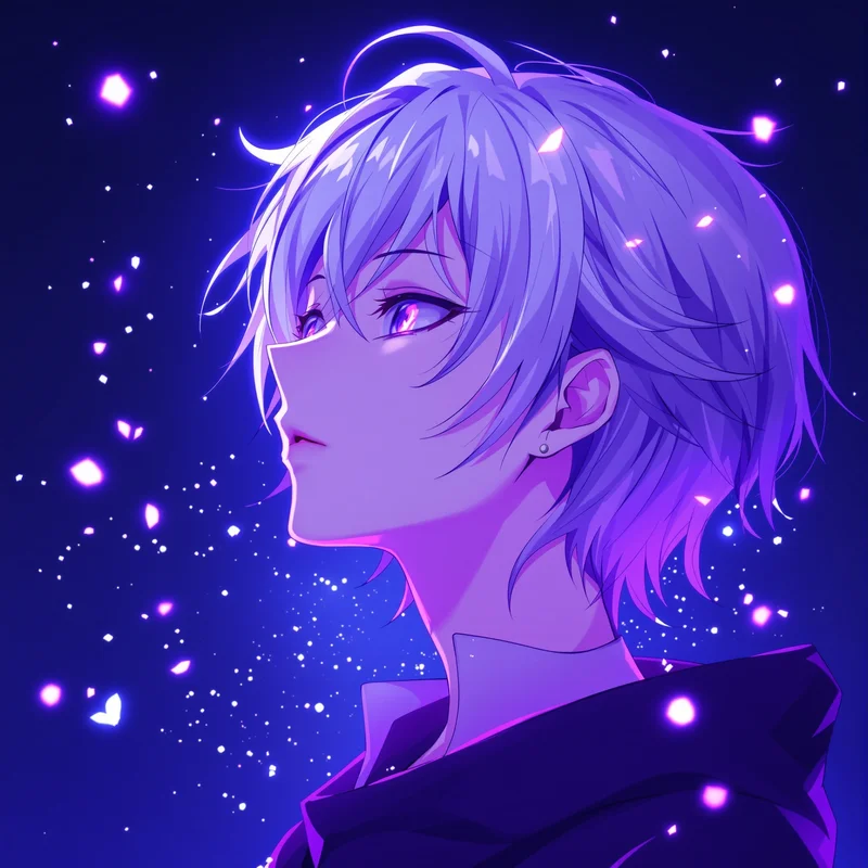 Blue Lock Seishiro Nagi profile picture with relaxed confident look sharp lighting avatar composition