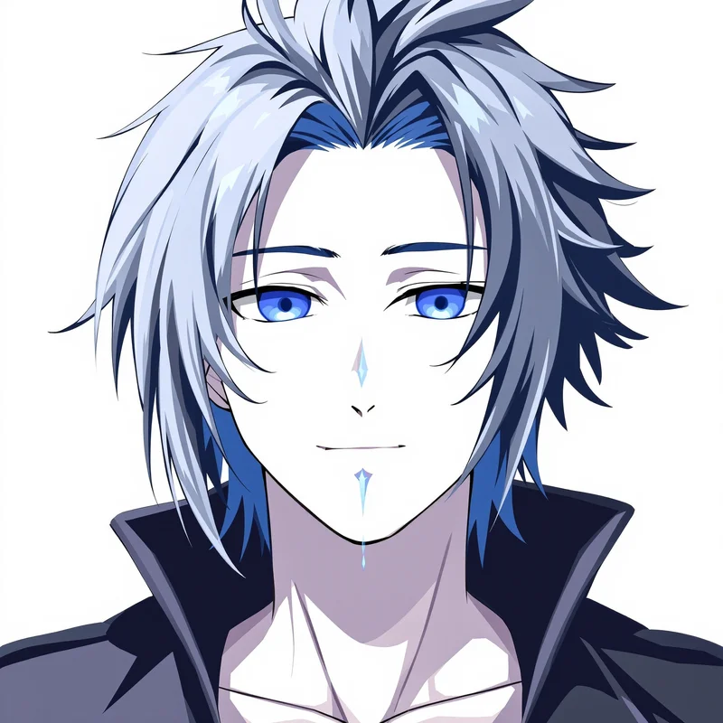 minimalist Nagi PFP anime portrait with effortless prodigy attitude sharp lighting avatar composition