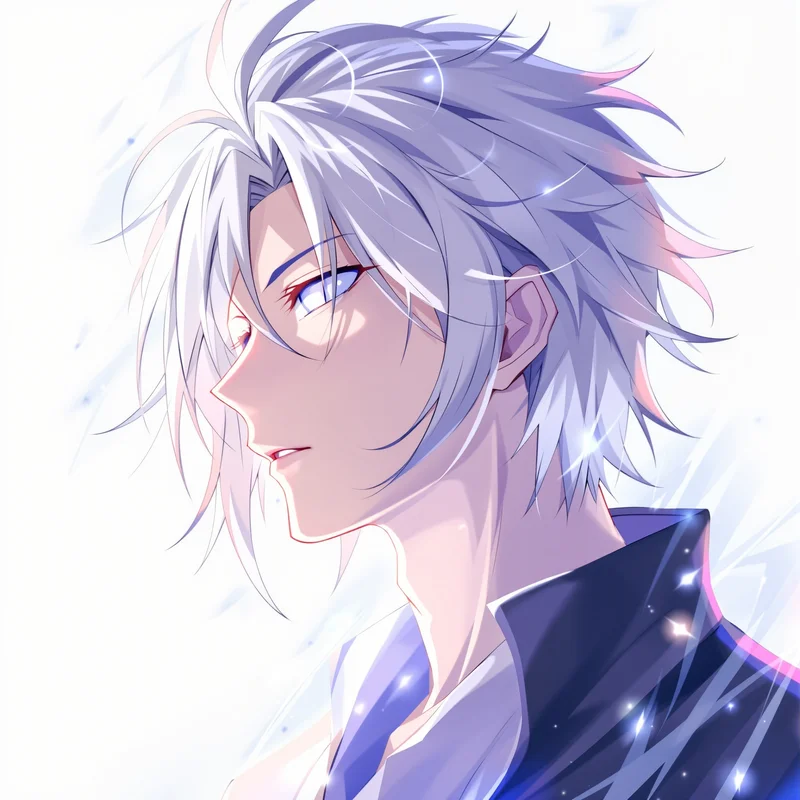 anime Nagi PFP avatar portrait with effortless prodigy attitude clean background anime style