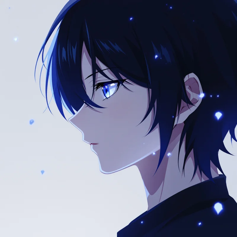 centered Seishiro Nagi anime avatar with calm genius expression clean background anime style
