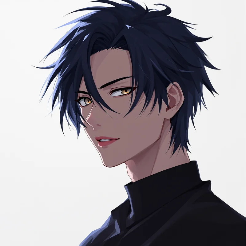 detailed Seishiro Nagi avatar image with calm genius expression square avatar ready composition