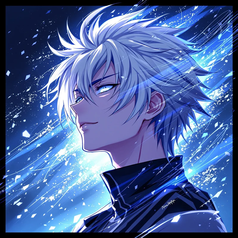 detailed Seishiro Nagi avatar image with cool composed personality sharp lighting avatar composition