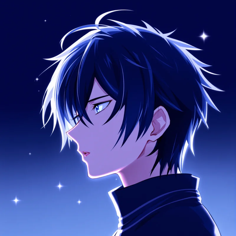 detailed Seishiro Nagi avatar image with relaxed confident look clean background anime style