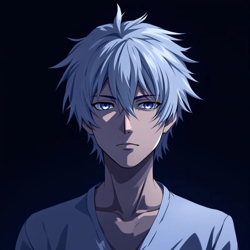 centered Seishiro Nagi anime avatar with calm genius expression clean background anime style