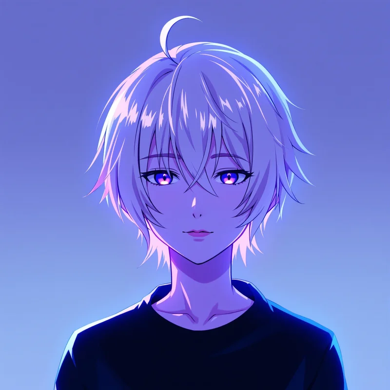 anime Nagi PFP avatar portrait with effortless prodigy attitude clean background anime style