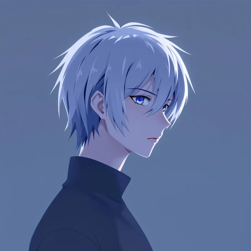 Blue Lock Seishiro Nagi profile picture with relaxed confident look high contrast anime illustration