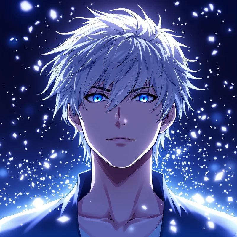 centered Seishiro Nagi anime avatar showing quiet focused stare square avatar ready composition