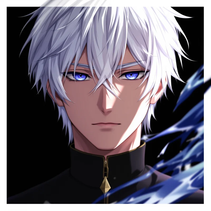 nagi pfp minimal black anime boy avatar