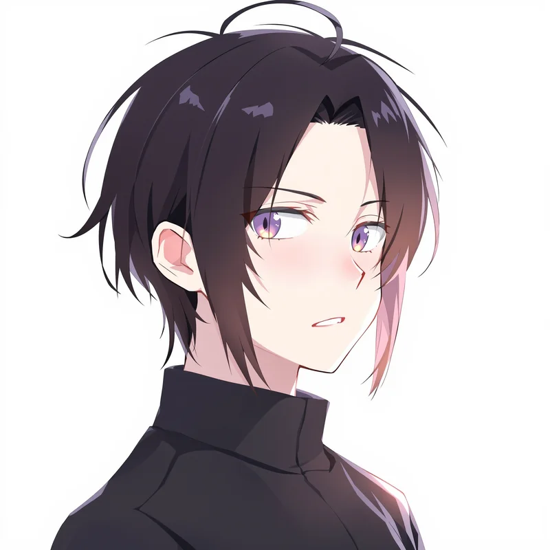 Nagi anime avatar portrait with low contrast lighting for messaging profile icon