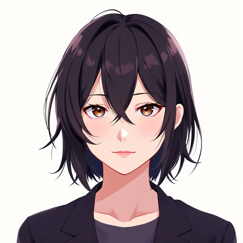 Nagi anime avatar portrait with minimal clean background for aesthetic profile icon