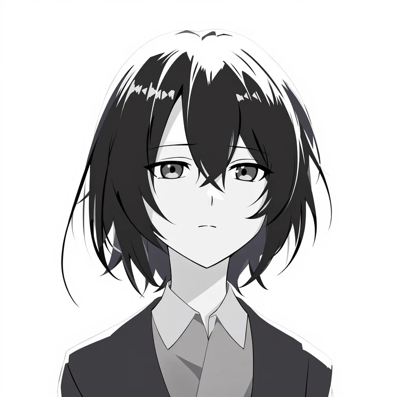 centered Nagi PFP portrait with minimal clean background for anime profile display