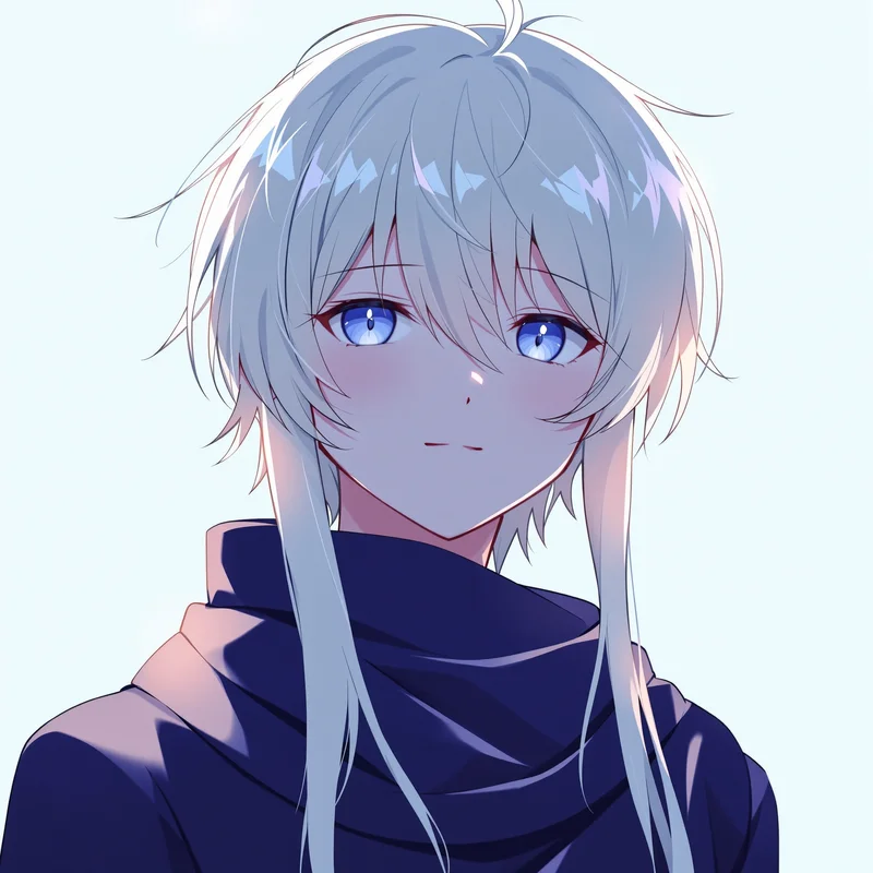 soft Nagi anime portrait with clean square composition for minimal avatar use