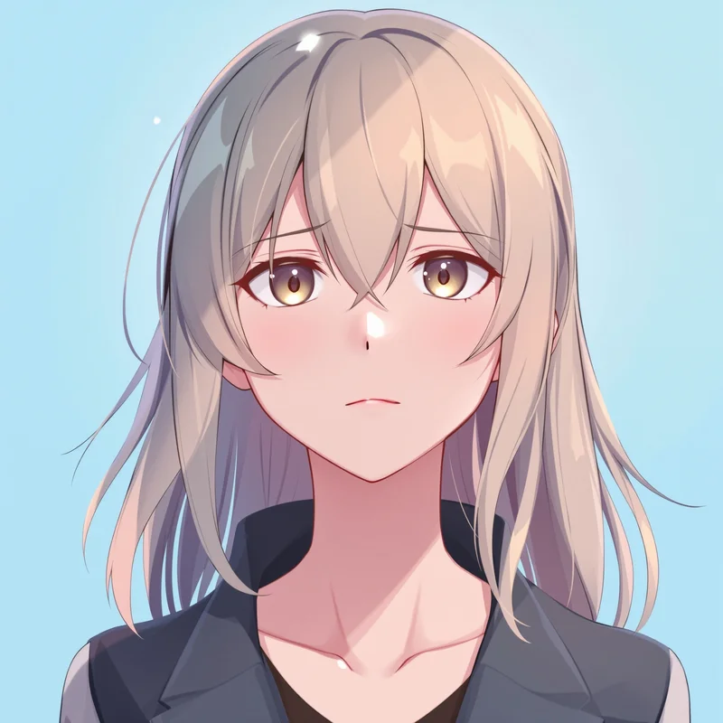 calm Nagi Seishiro portrait with minimal clean background for aesthetic profile icon